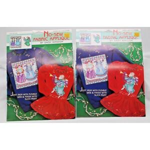 VTG Daisy Kingdom No Sew Applique Angels We Have Heard NOS Lot 2 Christmas Angel